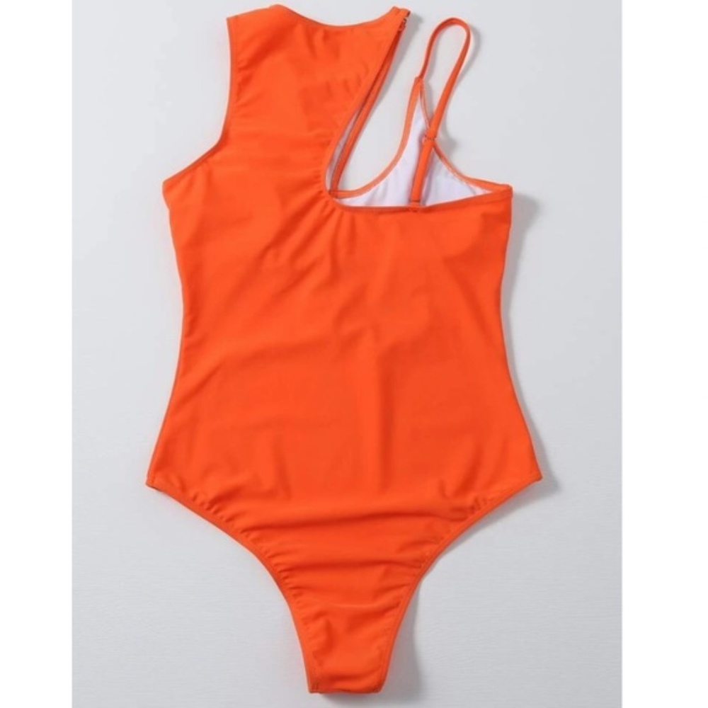 Boho cut out monokoni one piece swim - ORANGE - Picture 11 of 14